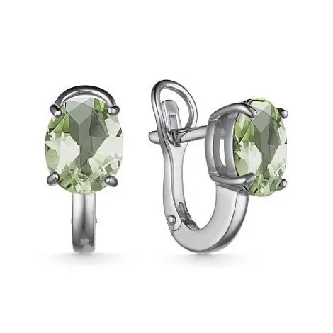 Серьги с английским замком из серебра