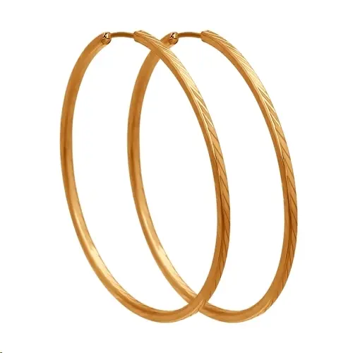 Серьги конго из красного золота