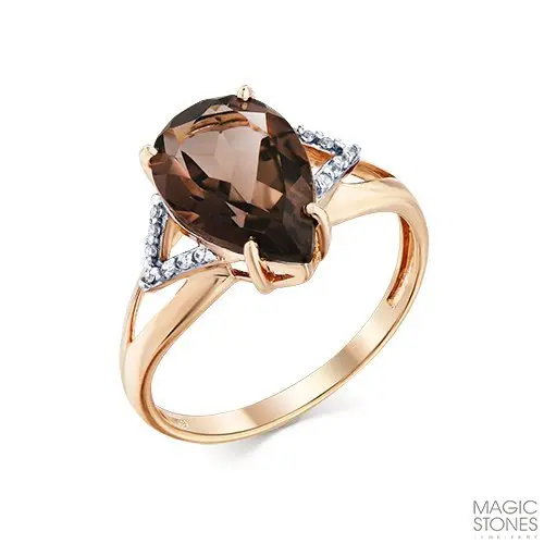 Кольцо декоративное из красного золота