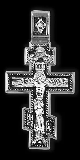 Подвеска крест из серебра