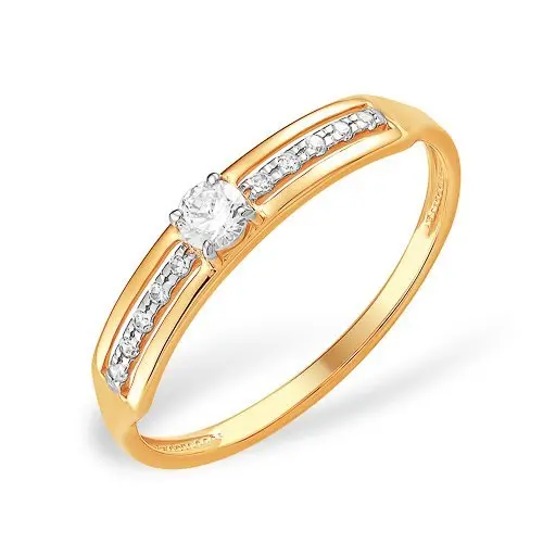 Кольцо декоративное из красного золота