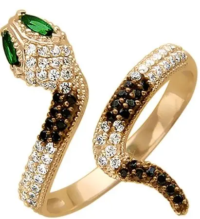 Кольцо декоративное из красного золота