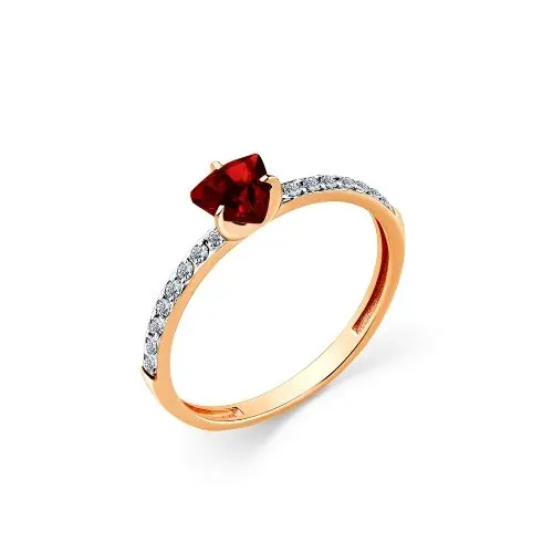 Кольцо декоративное из красного золота