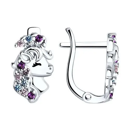 Серьги детские из серебра
