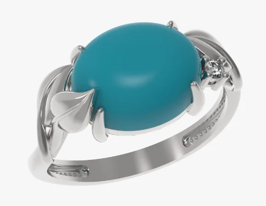 Кольцо декоративное из серебра