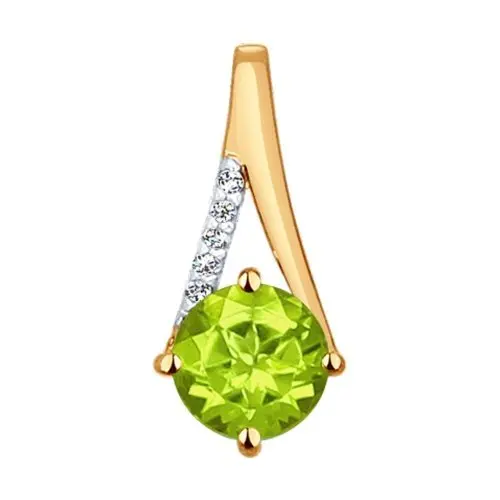 Подвеска декоративная из красного золота