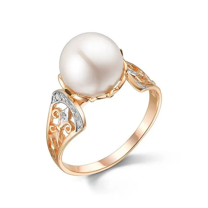 Кольцо декоративное из комбинированного золота