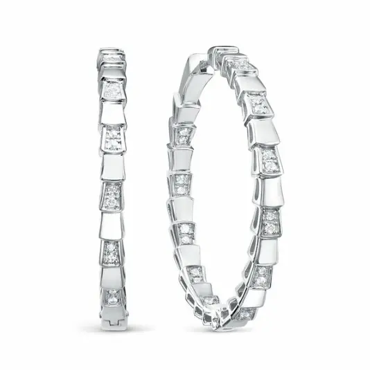 Серьги с английским замком из белого золота