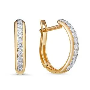 Серьги с английским замком из красного золота