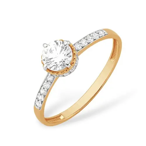 Кольцо декоративное из красного золота