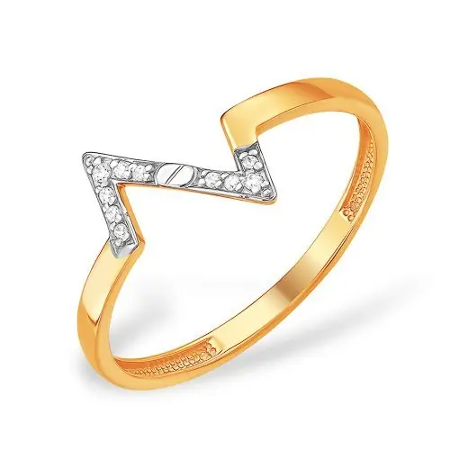 Кольцо декоративное из красного золота