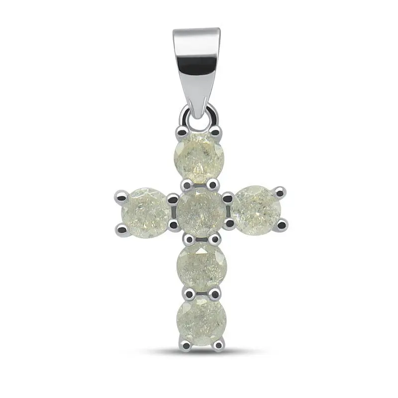 Подвеска декоративный крест из серебра