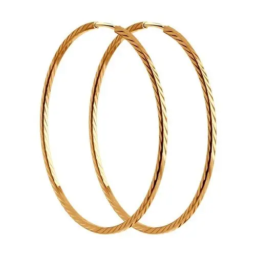 Серьги конго из позолоты