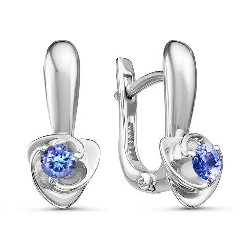 Серьги с английским замком из серебра