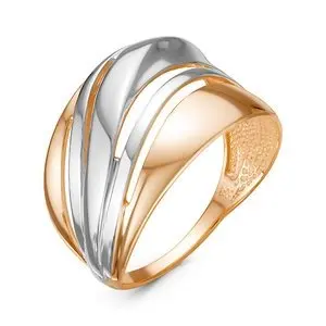 Кольцо декоративное из комбинированного золота