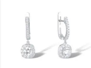 Серьги подвесные из серебра