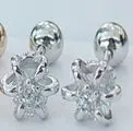 Серьги пуссеты из серебра