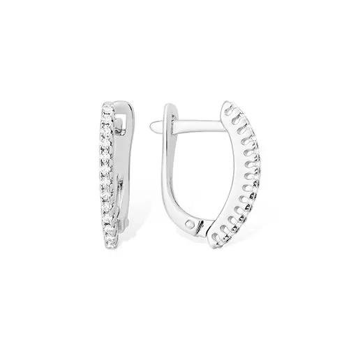 Серьги с английским замком из серебра