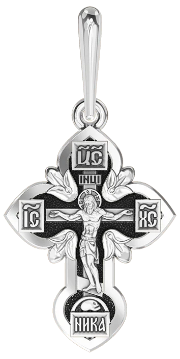 Подвеска крест из серебра