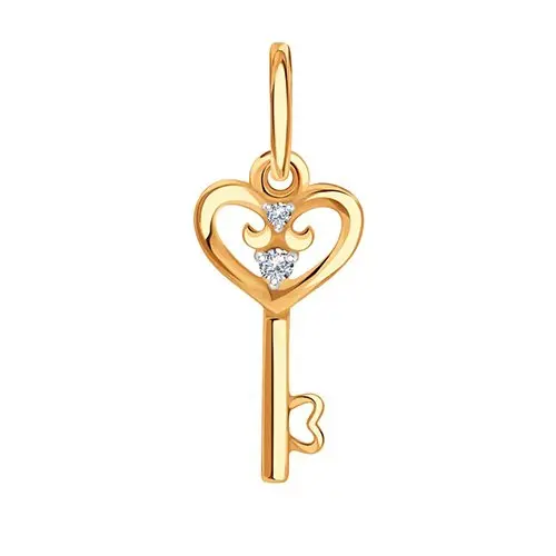 Подвеска декоративная из красного золота