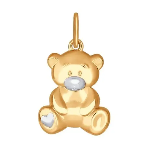 Подвеска декоративная из комбинированного золота