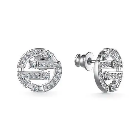 Серьги пуссеты из серебра вид 1