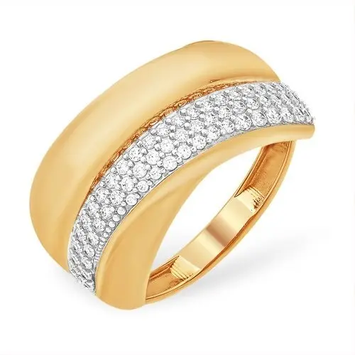 Кольцо декоративное из красного золота