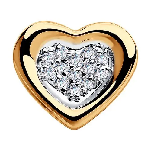 Подвеска бегунок из красного золота вид 1