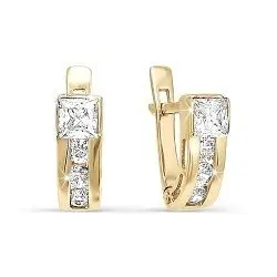 Серьги детские из красного золота