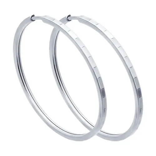 Серьги конго из серебра