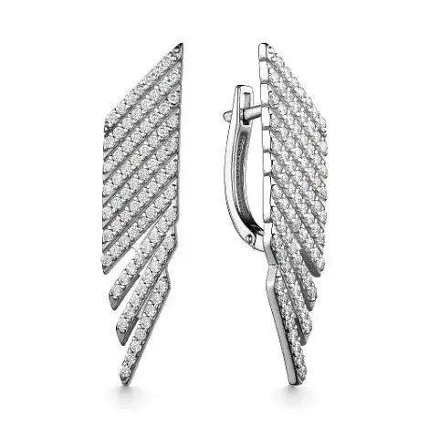 Серьги с английским замком из серебра