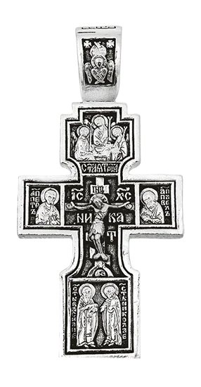 Подвеска крест из серебра