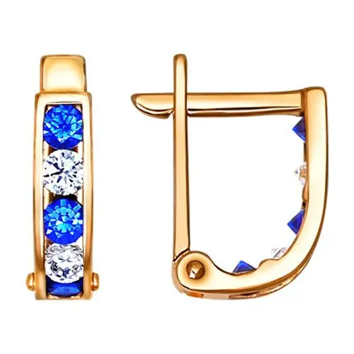 Серьги детские из красного золота