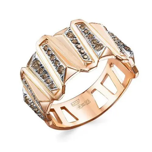 Кольцо декоративное из красного золота