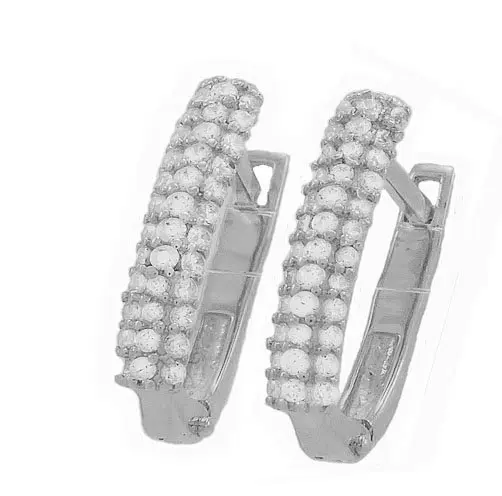 Серьги с английским замком из серебра