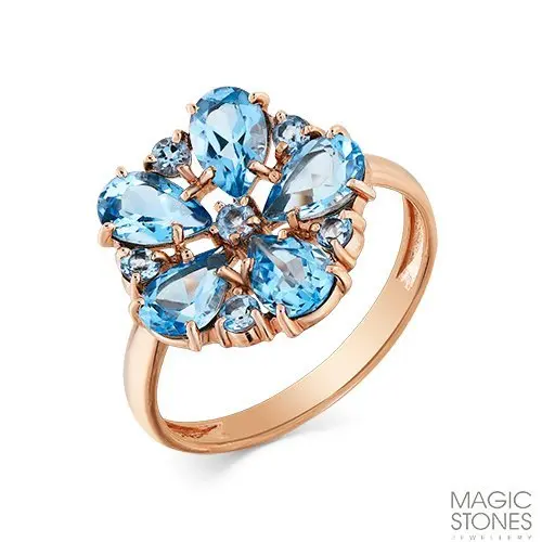 Кольцо декоративное из красного золота