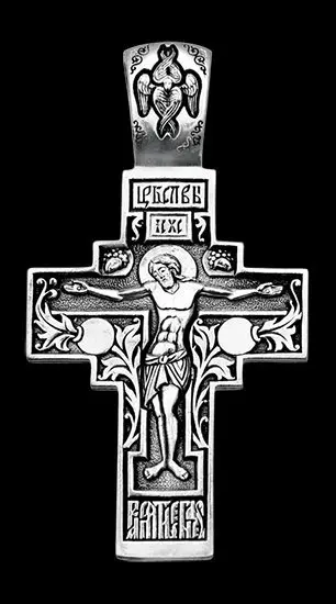 Подвеска крест из серебра