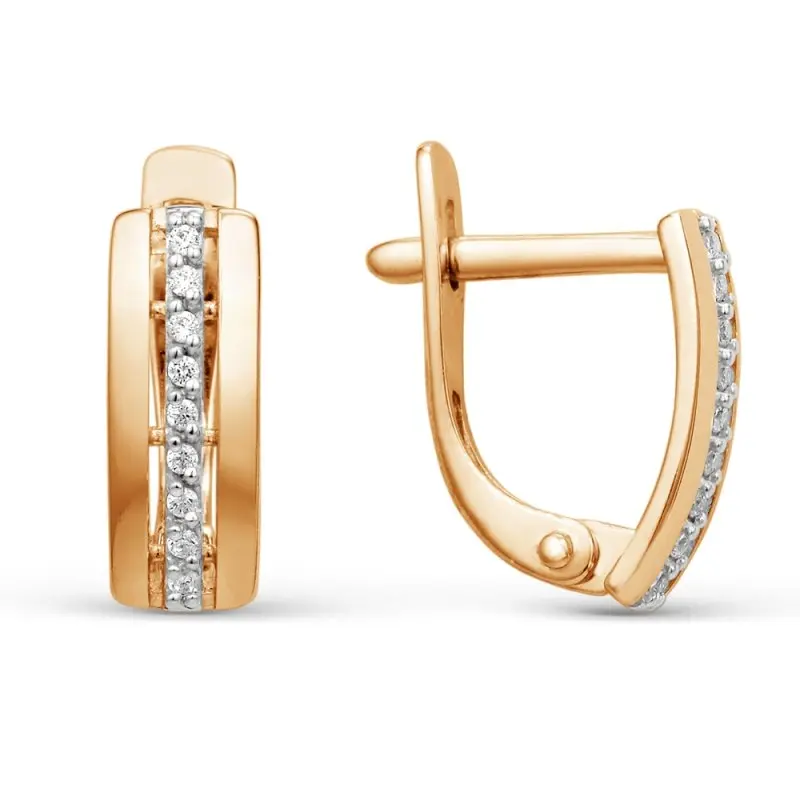 Серьги детские из красного золота