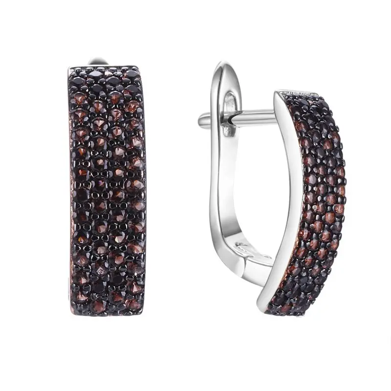 Серьги с английским замком из серебра