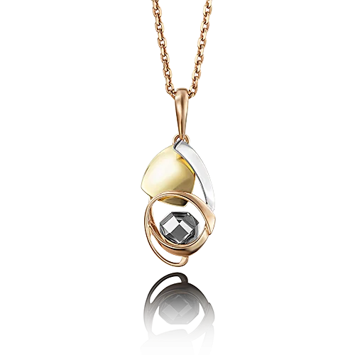 Подвеска декоративная из комбинированного золота вид 1