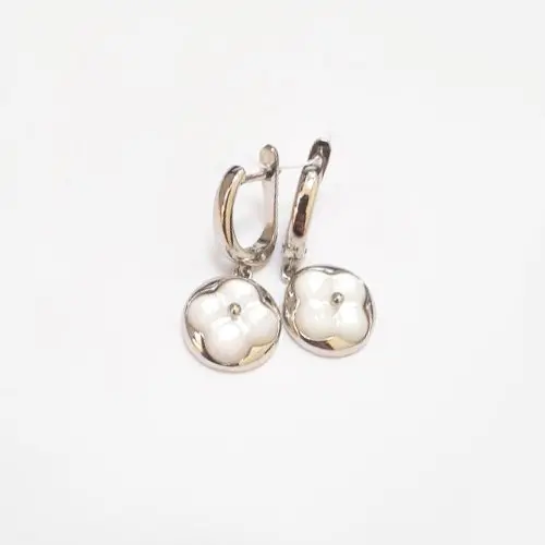 Серьги подвесные из серебра