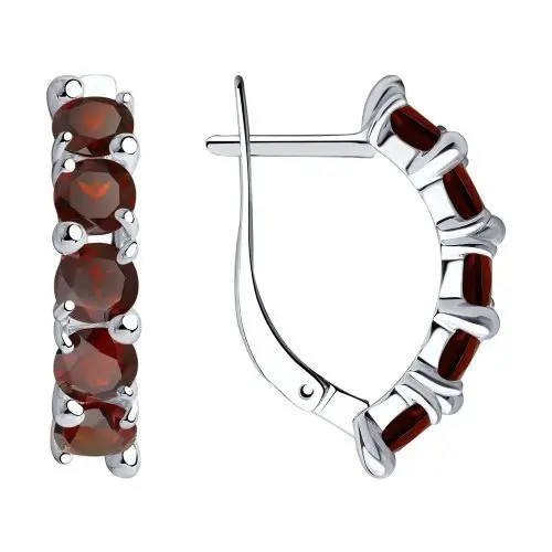 Серьги с английским замком из серебра