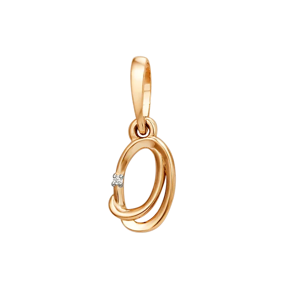 Подвеска буква из красного золота