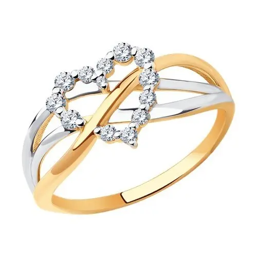 Кольцо декоративное из комбинированного золота