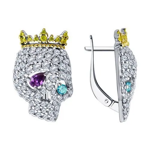 Серьги с английским замком из серебра