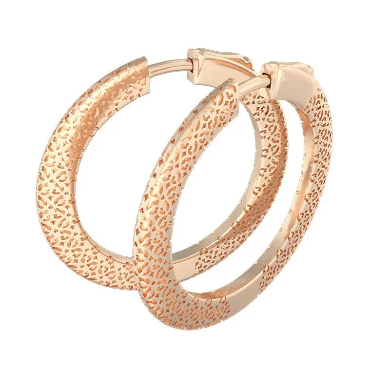 Серьги с английским замком из красного золота