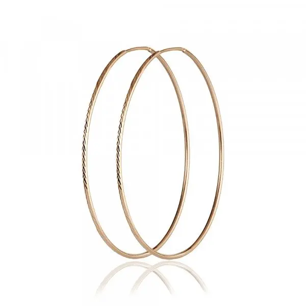 Серьги конго из красного золота