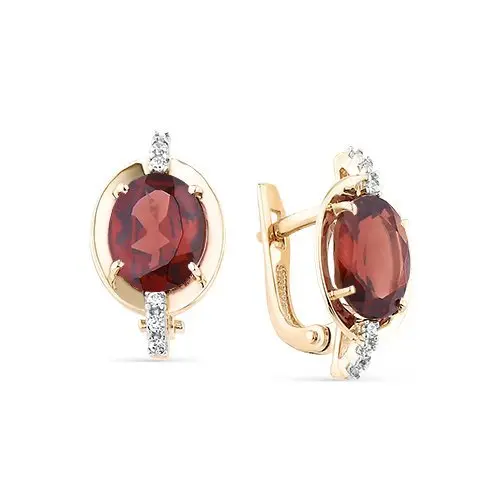 Серьги с английским замком из красного золота