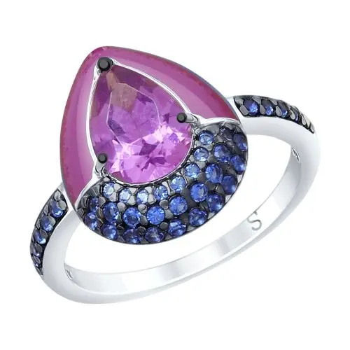 Кольцо декоративное из серебра