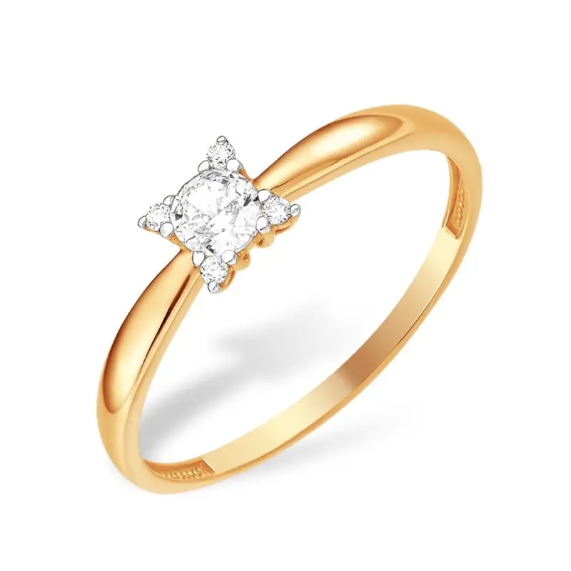 Кольцо декоративное из красного золота